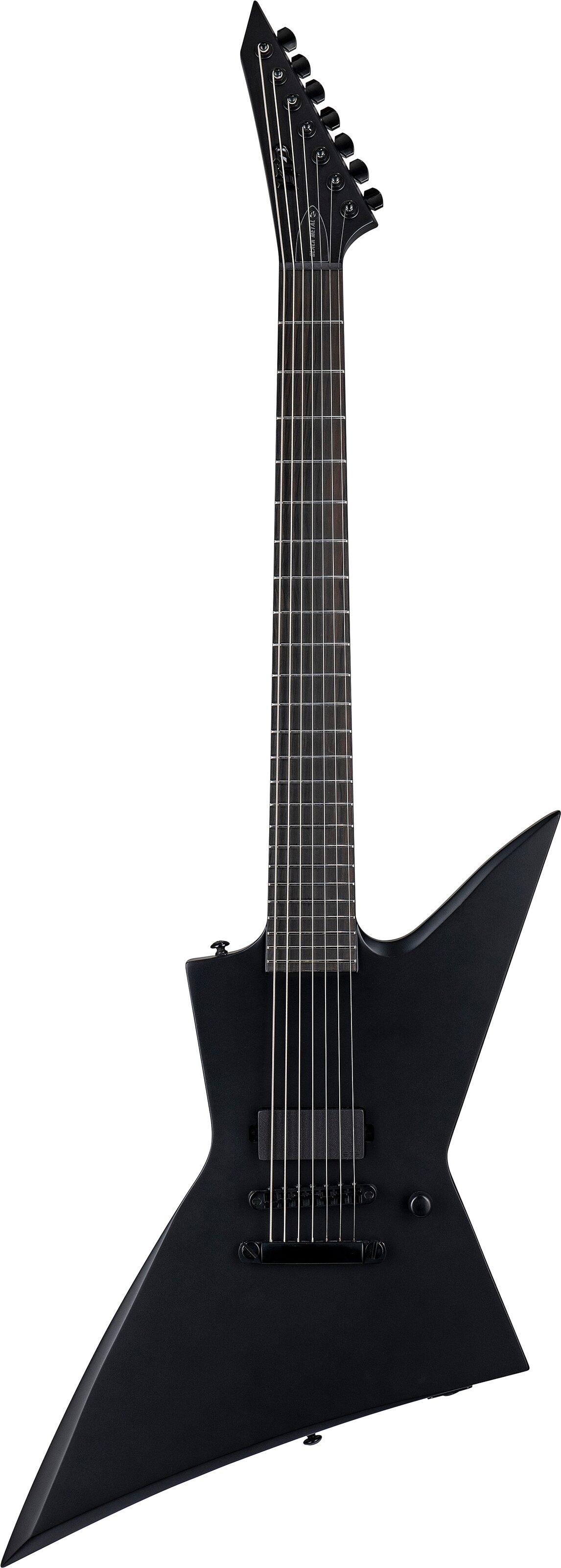 ESP LTD EX-7 Baritone Black Metal Electric Guitar 2 ESP LTD EX-7 Baritone Black Metal Electric Guitar