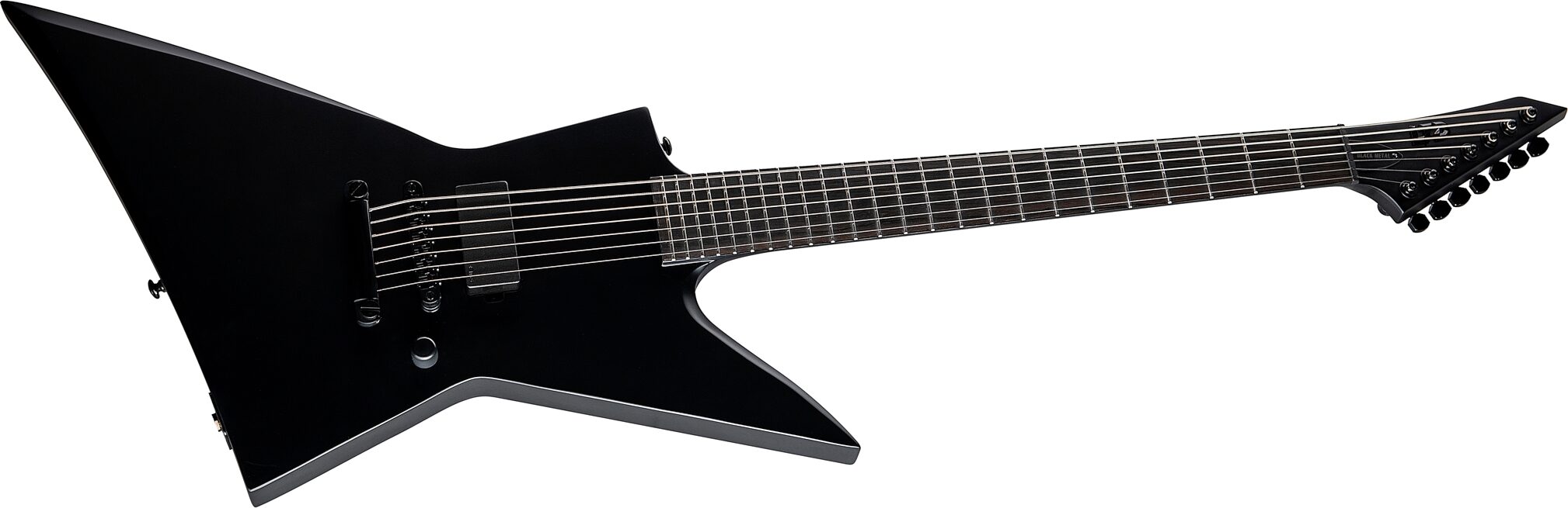 ESP LTD EX-7 Baritone Black Metal Electric Guitar