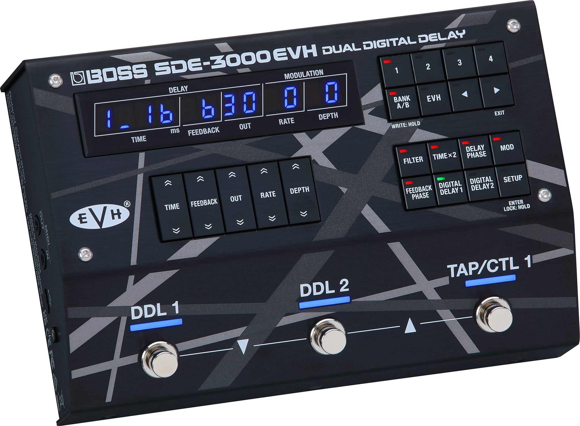 Boss SDE-3000EVH Dual Digital Delay Pedal 3 Boss SDE-3000EVH Dual Digital Delay Pedal