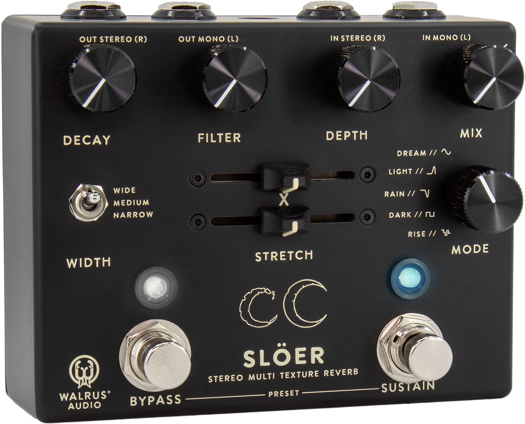 Walrus Audio Sloer Stereo Ambient Reverb Pedal 5 Walrus Audio Sloer Stereo Ambient Reverb Pedal