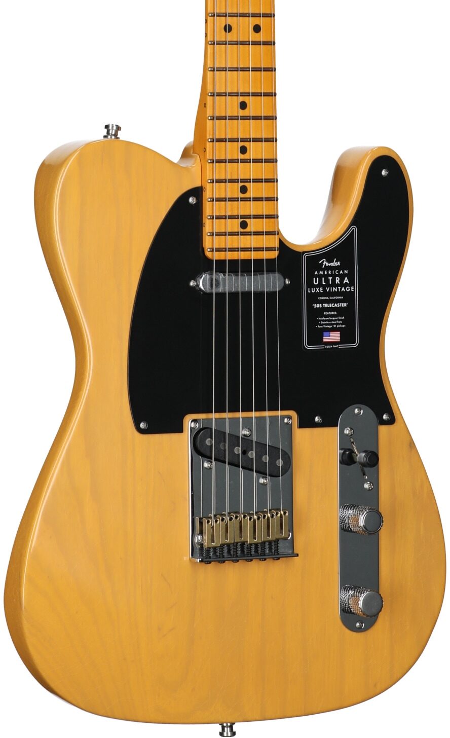 Fender American Ultra Luxe Vintage '50s Telecaster Electric Guitar, Maple Fingerboard 1 Fender American Ultra Luxe Vintage '50s Telecaster Electric Guitar, Maple Fingerboard