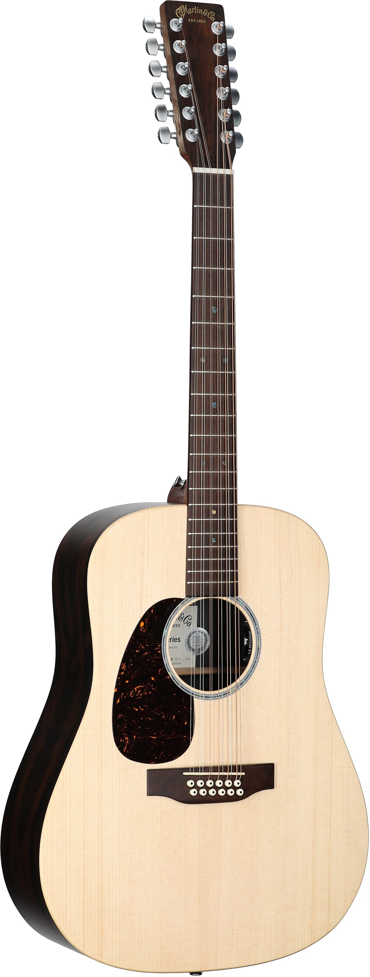 Martin D-X2E Brazilian Acoustic-Electric Guitar, 12-String (Left-Handed) 6 Martin D-X2E Brazilian Acoustic-Electric Guitar, 12-String (Left-Handed)