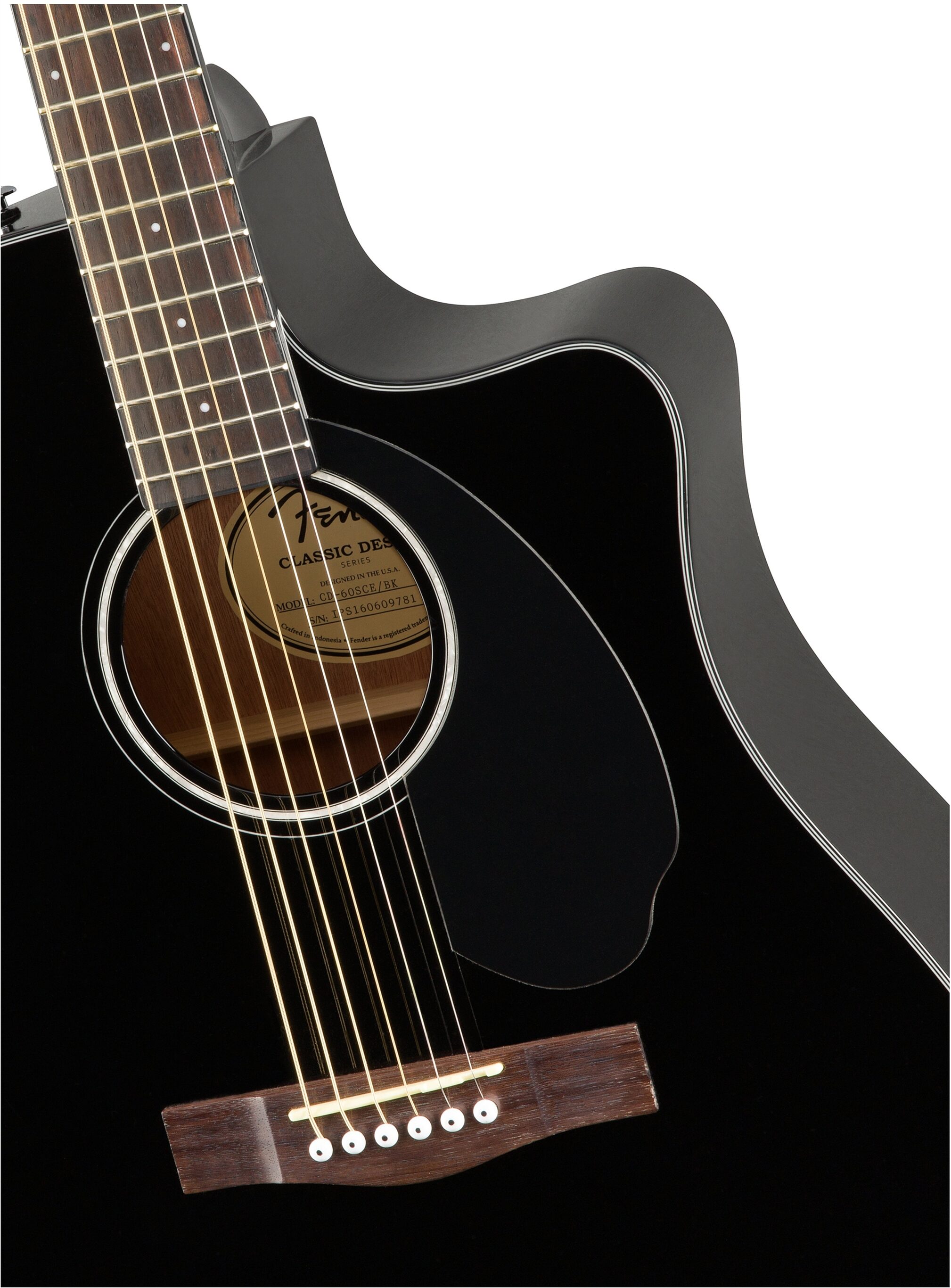 Fender CD-60SCE Solid Top Dreadnought Acoustic-Electric Guitar 6 Fender CD-60SCE Solid Top Dreadnought Acoustic-Electric Guitar