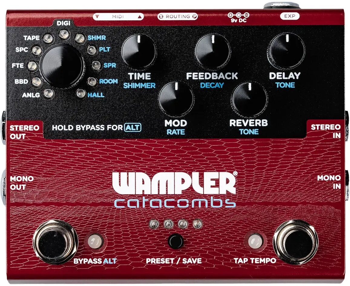 Wampler Catacombs Reverb and Delay Pedal