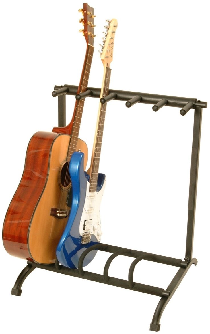 On-Stage GS7561 Foldable Multi-Guitar Stand, 5-Space