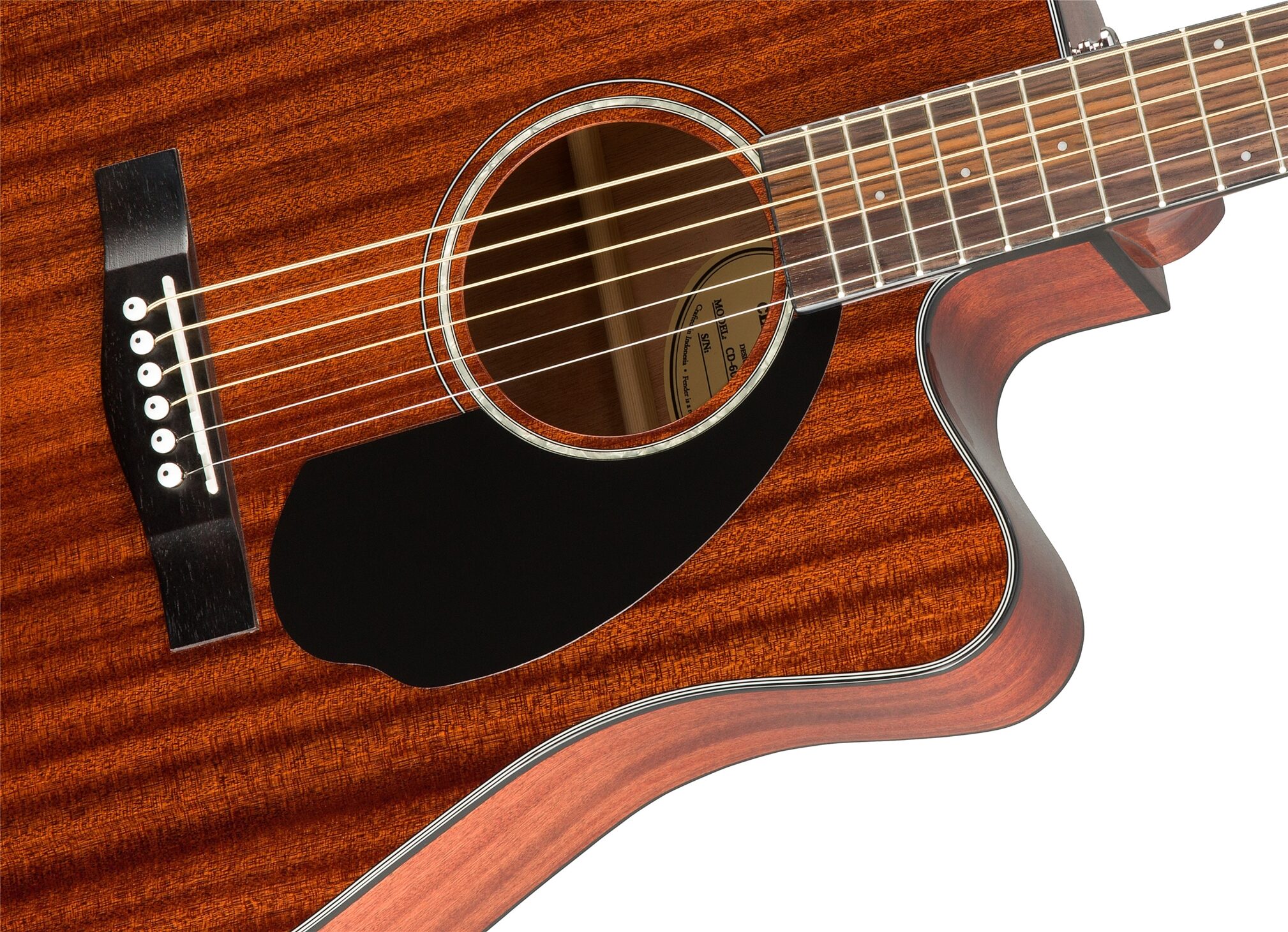 Fender CD-60SCE Dreadnought Acoustic-Electric Guitar, All-Mahogany 6 Fender CD-60SCE Dreadnought Acoustic-Electric Guitar, All-Mahogany