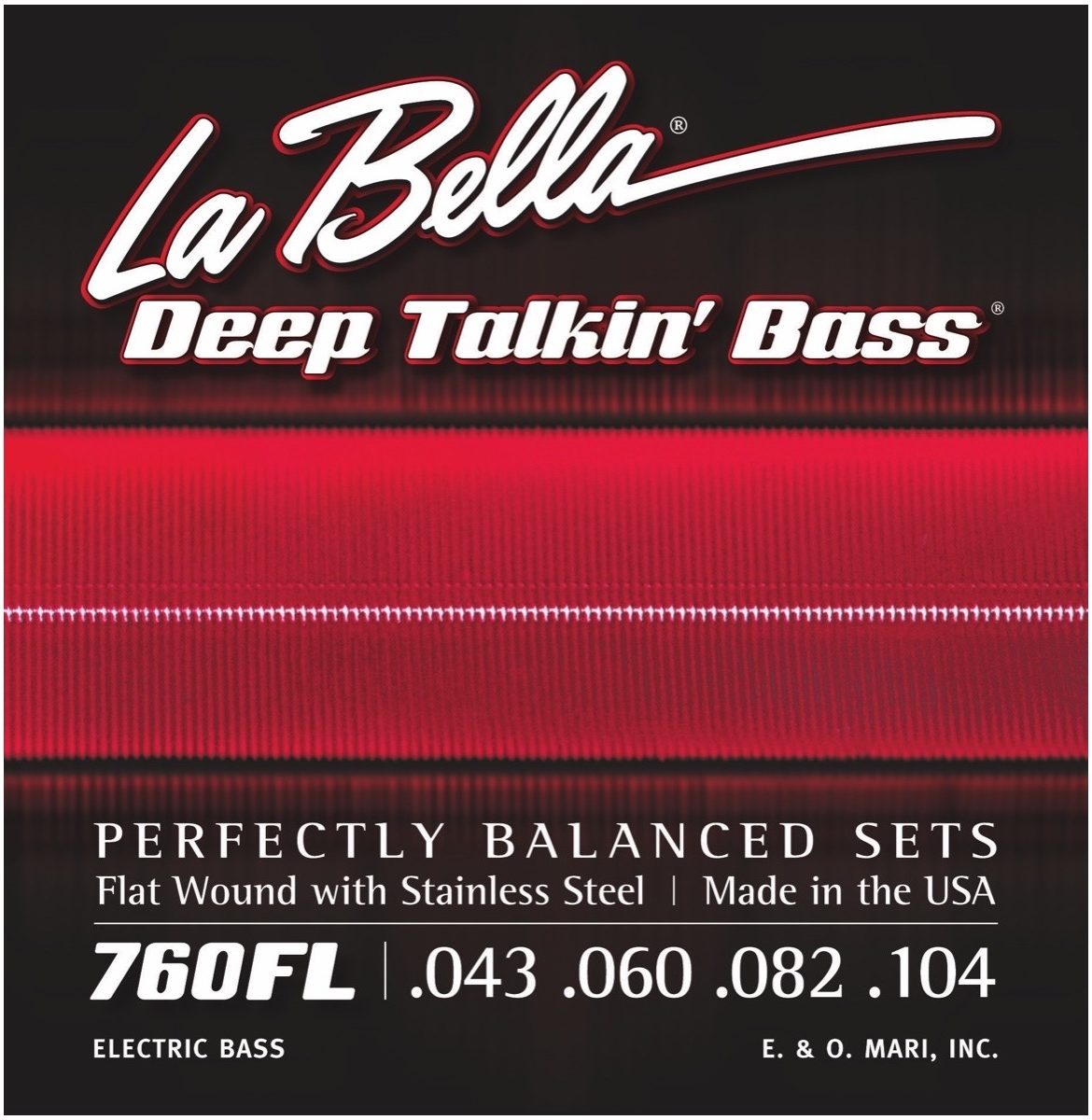 La Bella Deep Talkin Flatwound Stainless Steel Electric Bass Strings
