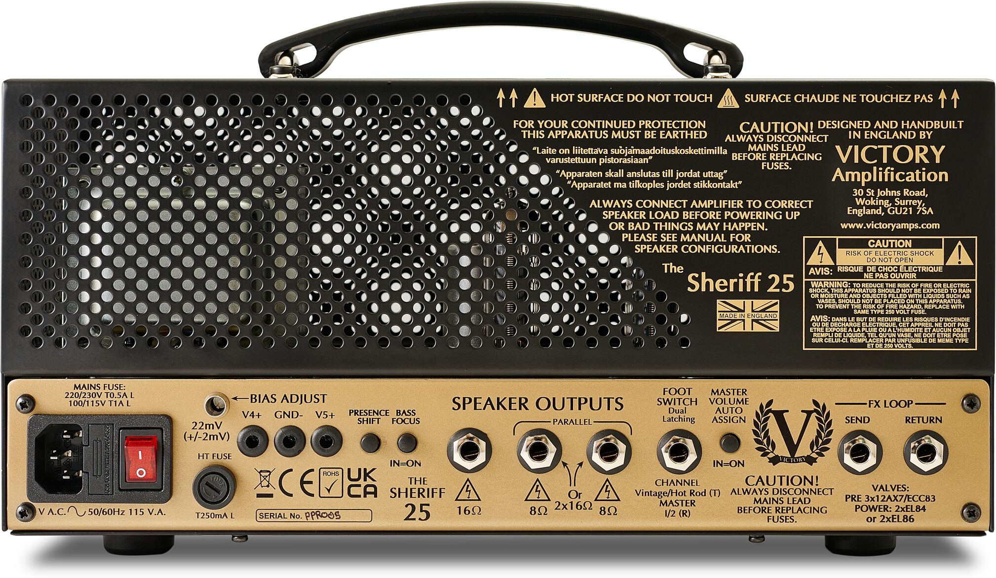 Victory Sheriff 25H Guitar Amplifier Head, Metal Chassis (25 Watts) 2 Victory Sheriff 25H Guitar Amplifier Head, Metal Chassis (25 Watts)