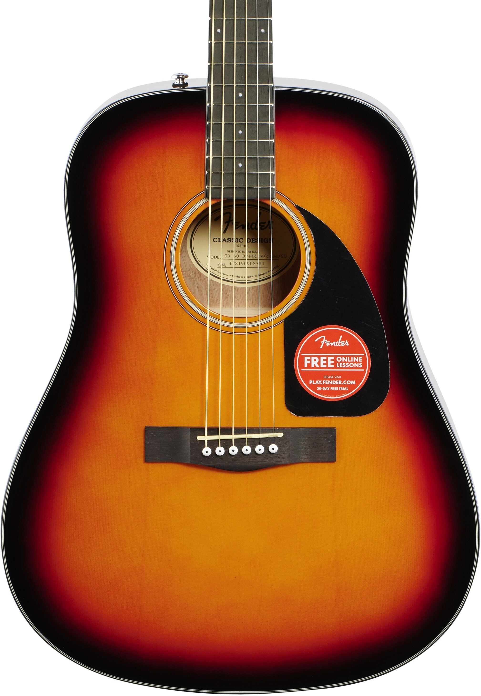 Fender CD-60 V3 Dreadnought Acoustic Guitar (with Case) 5 Fender CD-60 V3 Dreadnought Acoustic Guitar (with Case)
