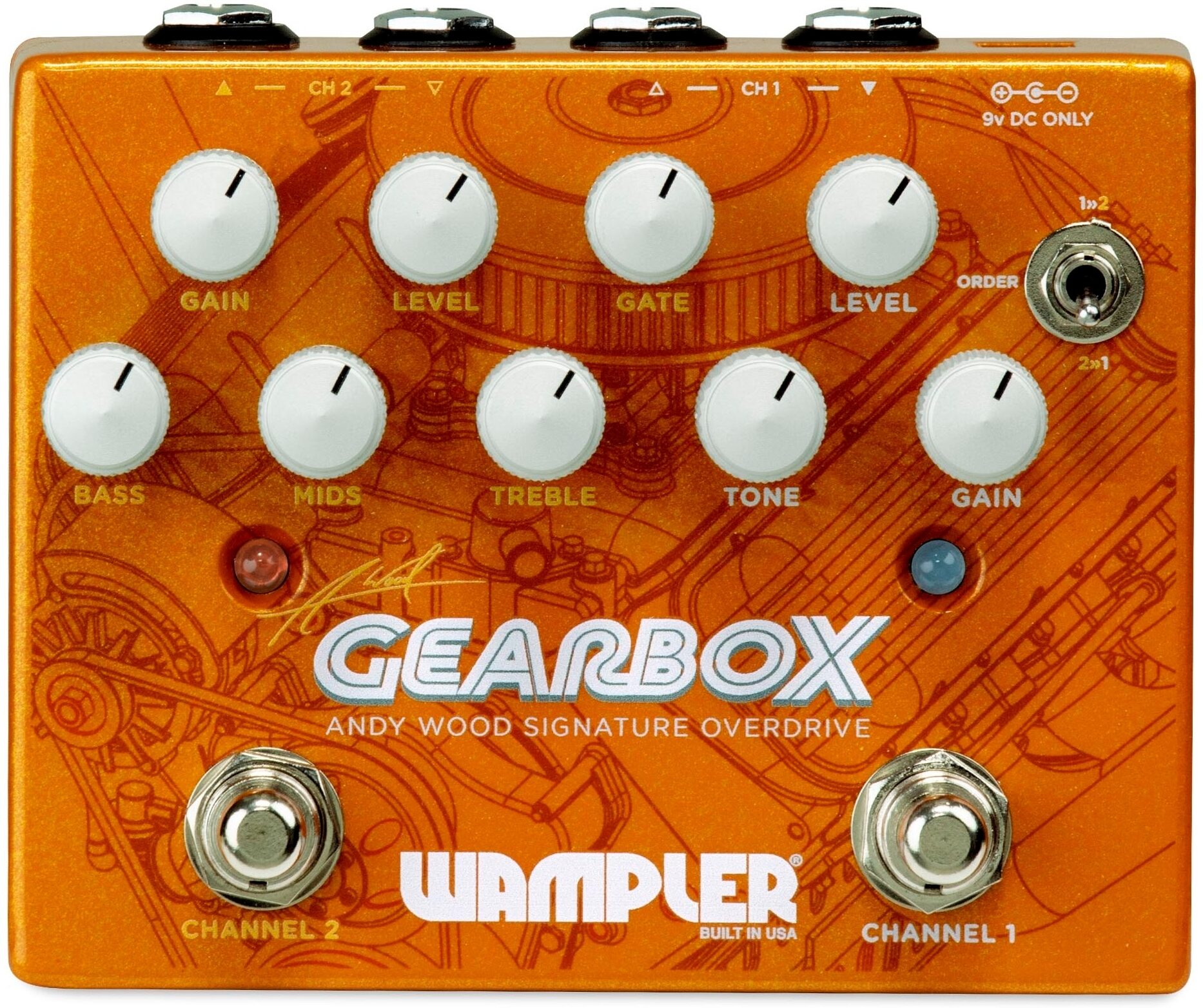 Wampler Andy Wood Gearbox Dual Overdrive Pedal 1 Wampler Andy Wood Gearbox Dual Overdrive Pedal