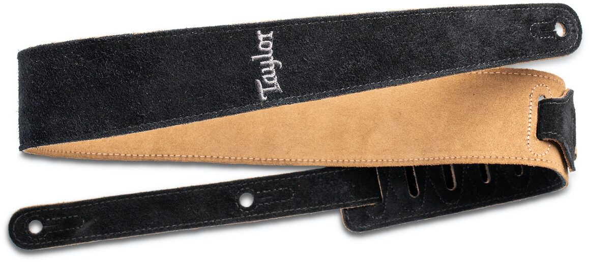 Taylor 2.5" Embroidered Suede Guitar Strap