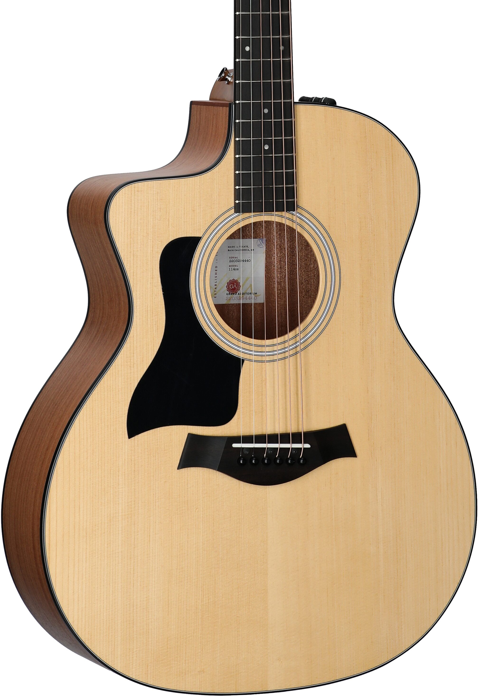 Taylor 114ce Grand Auditorium Acoustic-Electric Guitar, Left-Handed (with Gig Bag) 1 Taylor 114ce Grand Auditorium Acoustic-Electric Guitar, Left-Handed (with Gig Bag)