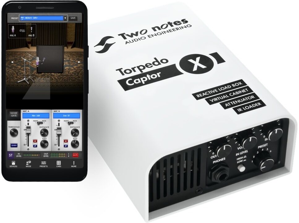 Two Notes Torpedo Captor X Premium Reactive Load Box, DI, and Attenuator