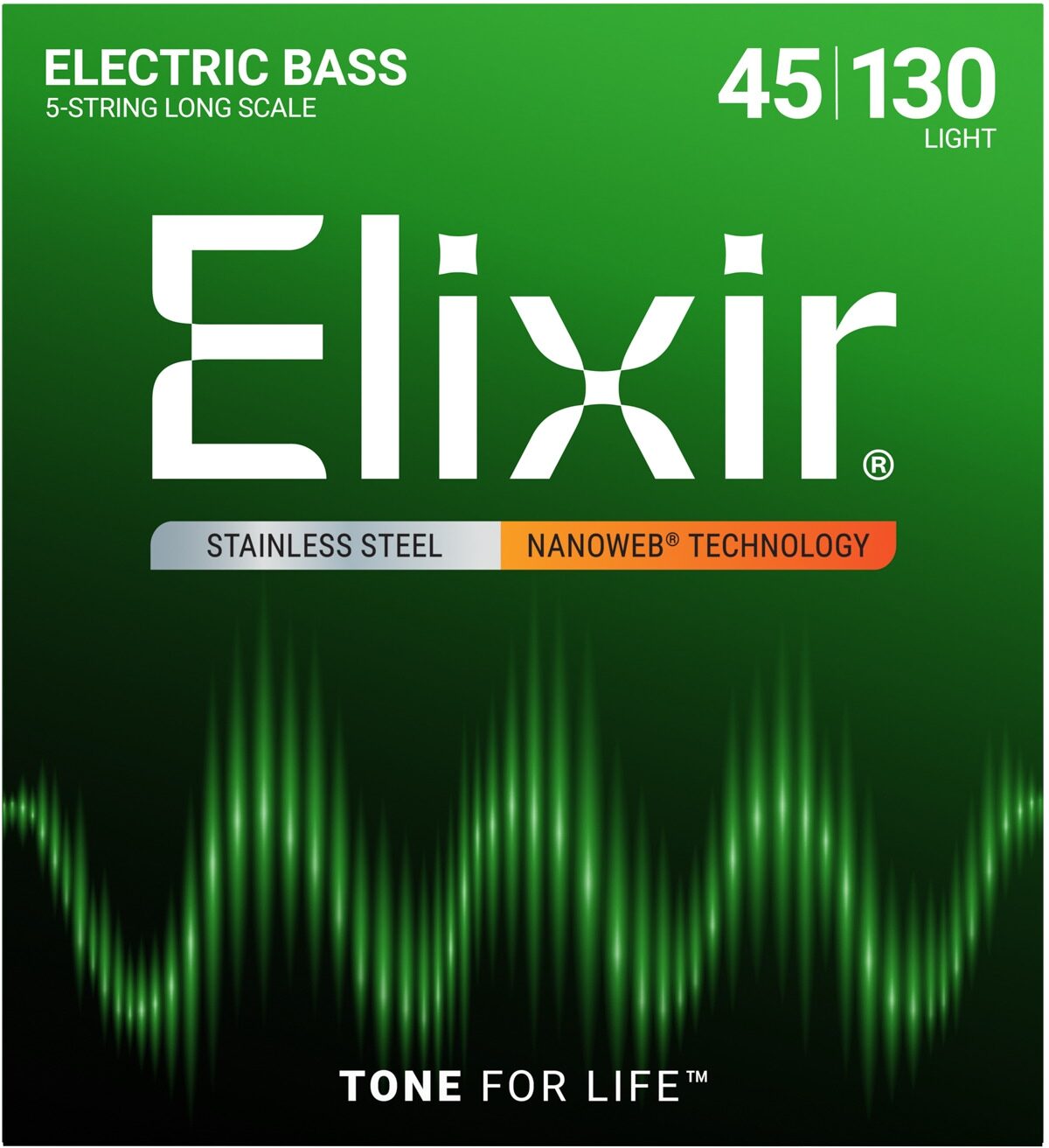 Elixir Nanoweb Stainless Steel Electric Bass Strings, 5-String