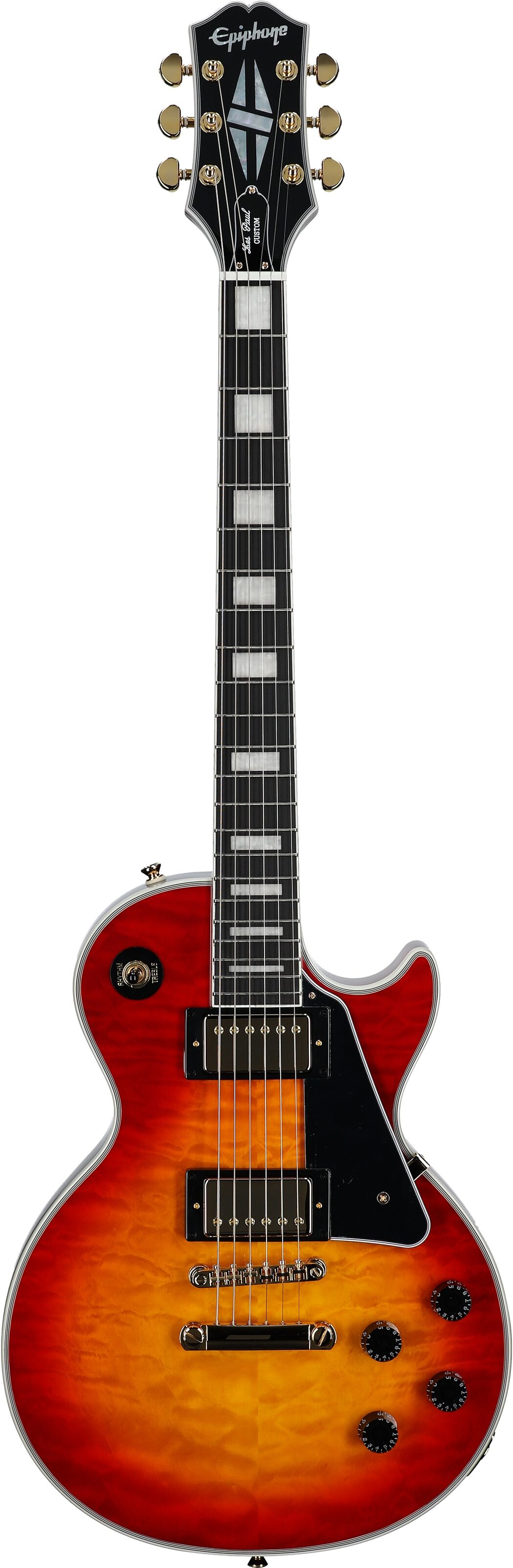 Epiphone Exclusive Les Paul Custom AAA Quilt Top Electric Guitar (with Gig Bag) 2 Epiphone Exclusive Les Paul Custom AAA Quilt Top Electric Guitar (with Gig Bag)