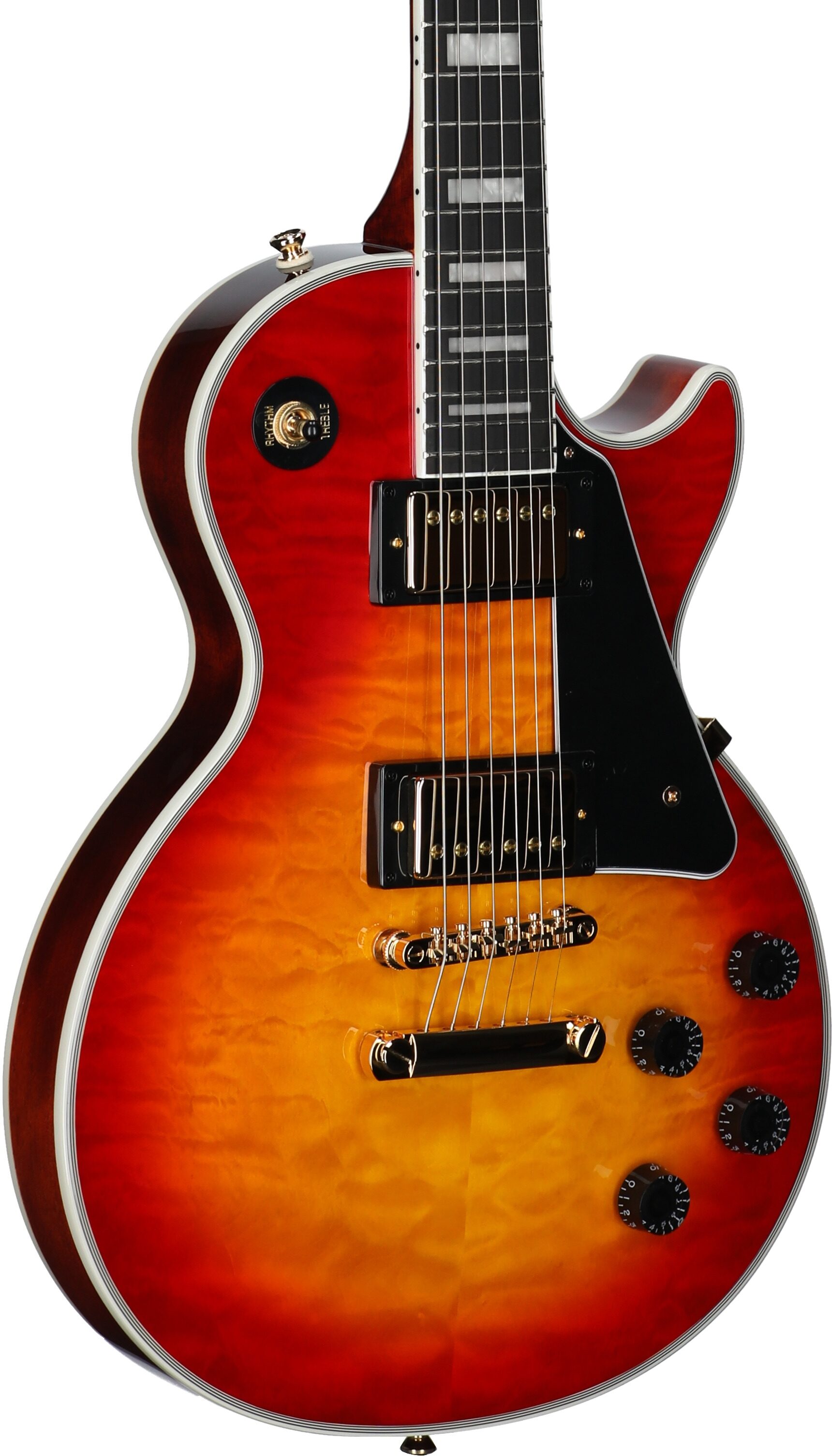 Epiphone Exclusive Les Paul Custom AAA Quilt Top Electric Guitar (with Gig Bag) 3 Epiphone Exclusive Les Paul Custom AAA Quilt Top Electric Guitar (with Gig Bag)