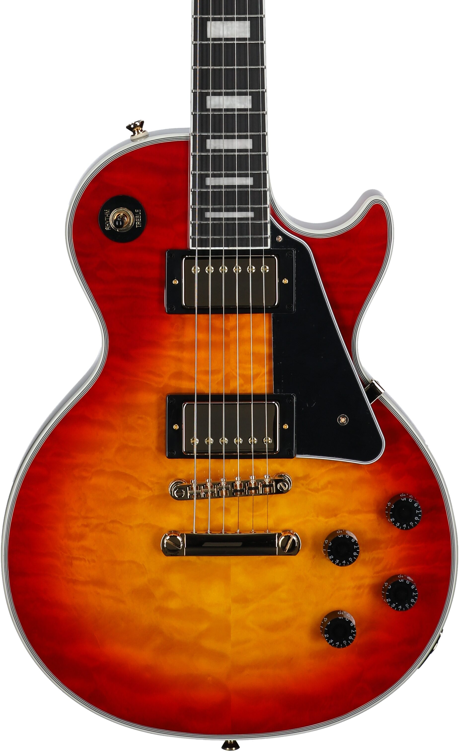 Epiphone Exclusive Les Paul Custom AAA Quilt Top Electric Guitar (with Gig Bag)