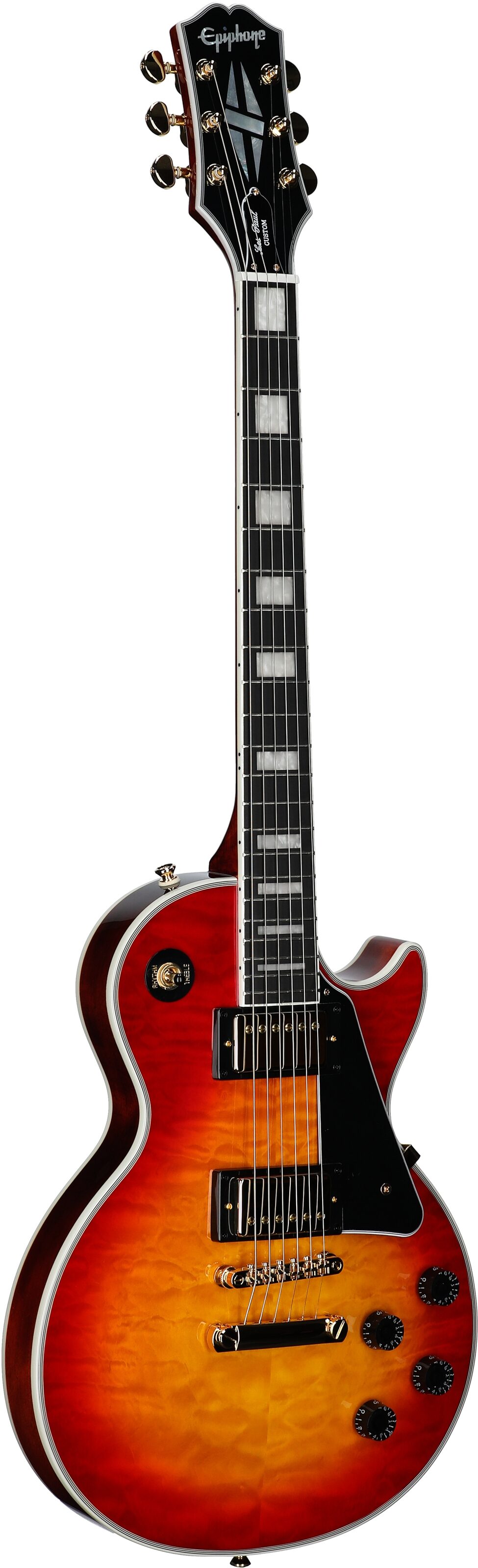 Epiphone Exclusive Les Paul Custom AAA Quilt Top Electric Guitar (with Gig Bag) 6 Epiphone Exclusive Les Paul Custom AAA Quilt Top Electric Guitar (with Gig Bag)