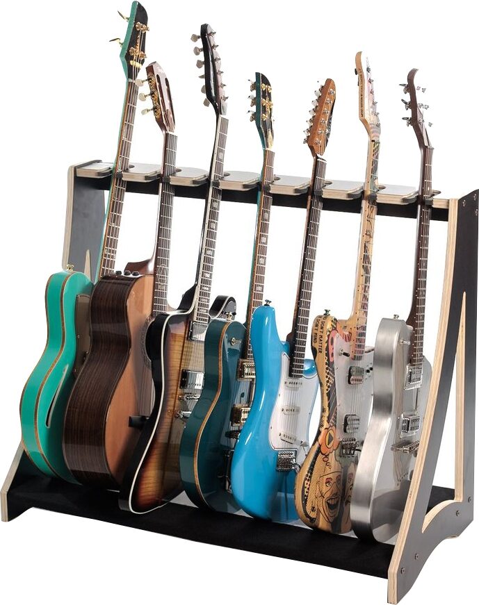 DRS Racks Alpha7 Black Guitar Rack (7-Space) 4 DRS Racks Alpha7 Black Guitar Rack (7-Space)