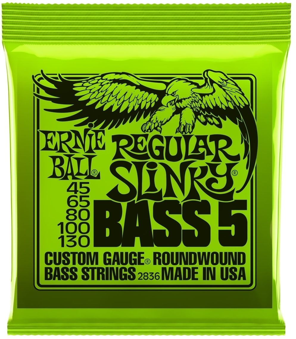 Ernie Ball Regular Slinky 5-String Nickel Wound Electric Bass Strings