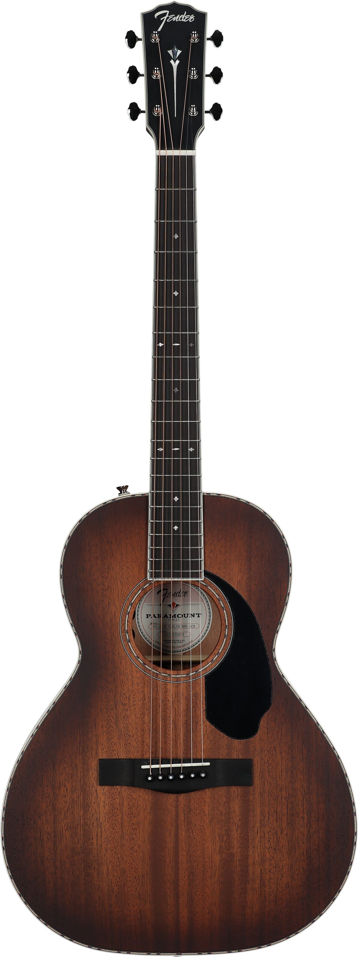 Fender Paramount PS-220E Parlor Acoustic-Electric Guitar (with Case) 2 Fender Paramount PS-220E Parlor Acoustic-Electric Guitar (with Case)