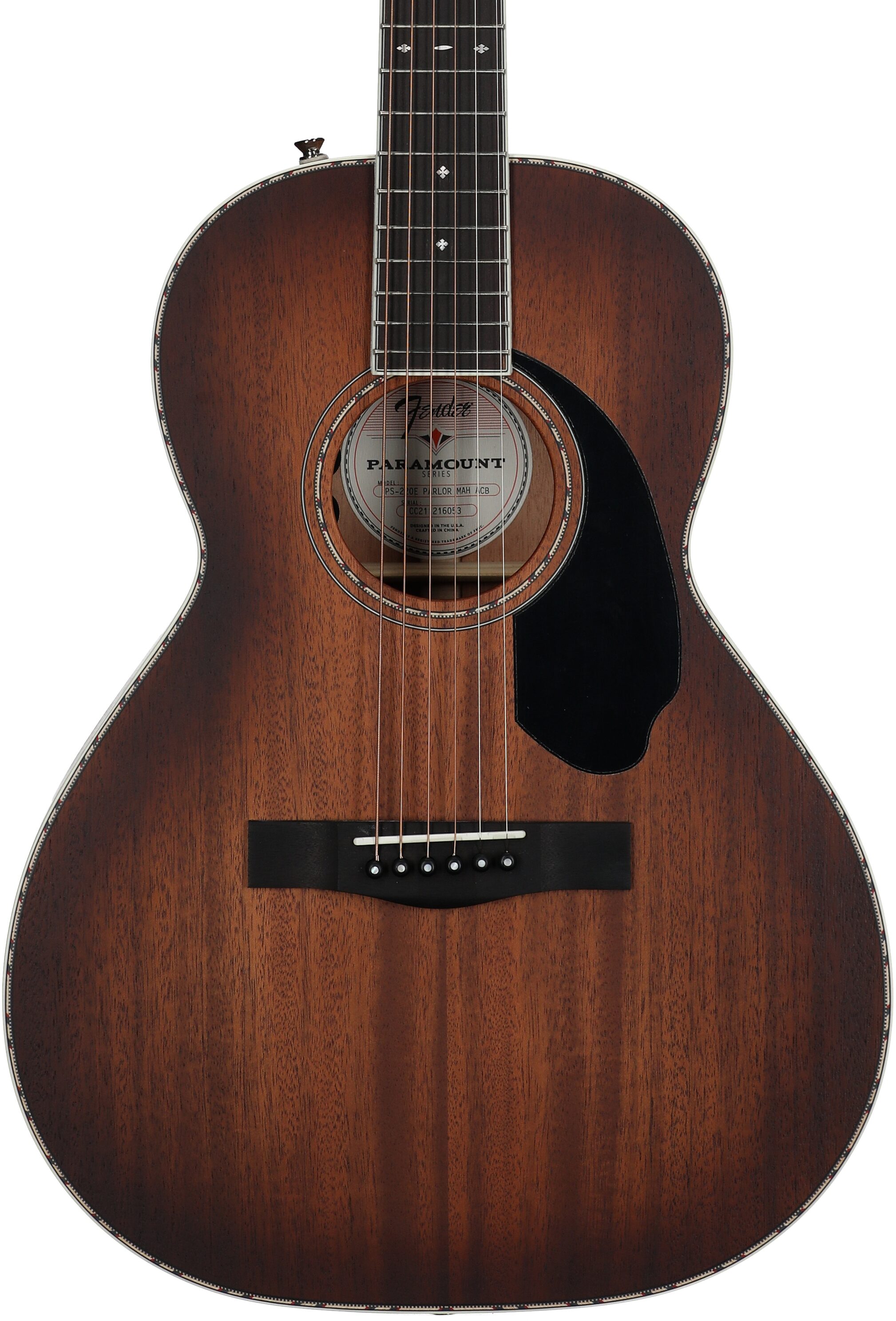 Fender Paramount PS-220E Parlor Acoustic-Electric Guitar (with Case) 5 Fender Paramount PS-220E Parlor Acoustic-Electric Guitar (with Case)