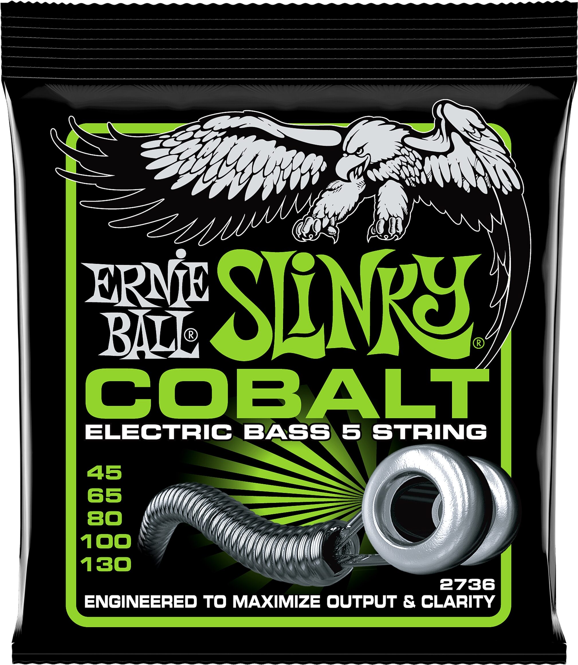 Ernie Ball 5 String Slinky Cobalt Bass Set