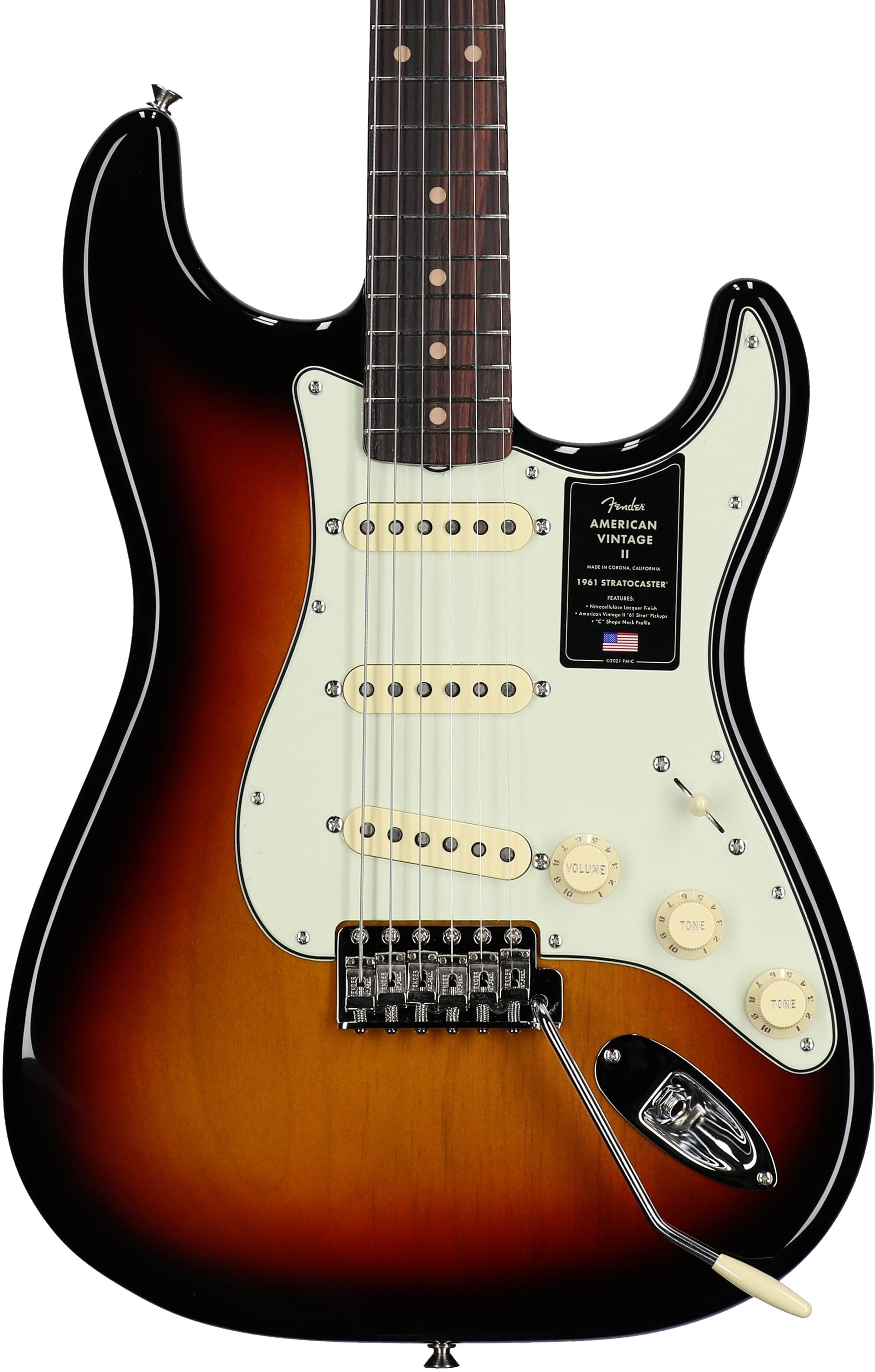Fender American Vintage II 1961 Stratocaster Electric Guitar, Rosewood Fingerboard (with Case) 1 Fender American Vintage II 1961 Stratocaster Electric Guitar, Rosewood Fingerboard (with Case)