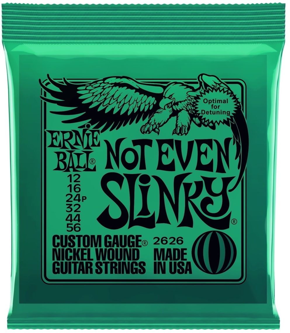 Ernie Ball Not Even Slinky Nickel Wound Electric Guitar Strings - 12-56 Gauge 1 Ernie Ball Not Even Slinky Nickel Wound Electric Guitar Strings - 12-56 Gauge