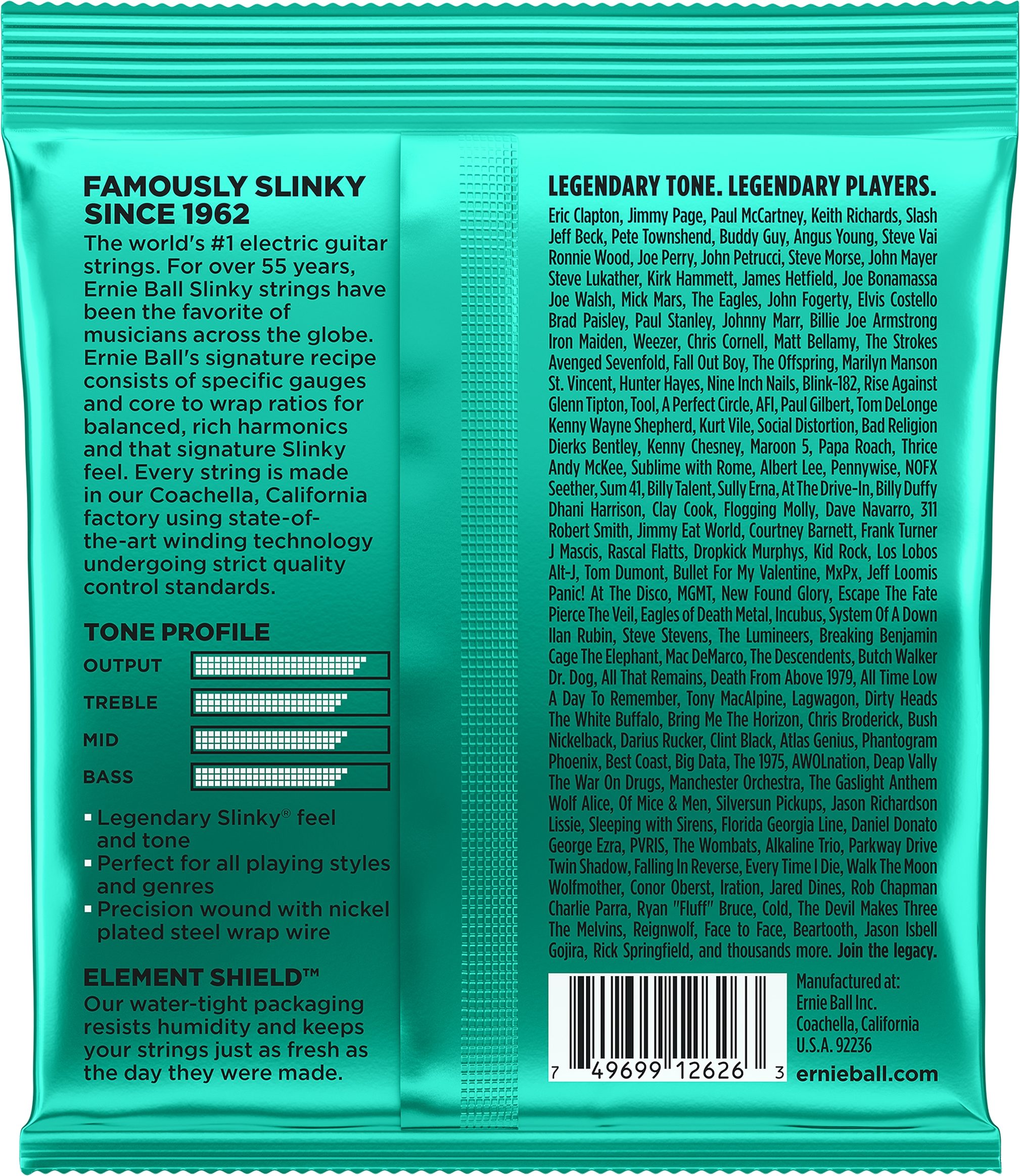 Ernie Ball Not Even Slinky Nickel Wound Electric Guitar Strings - 12-56 Gauge 3 Ernie Ball Not Even Slinky Nickel Wound Electric Guitar Strings - 12-56 Gauge