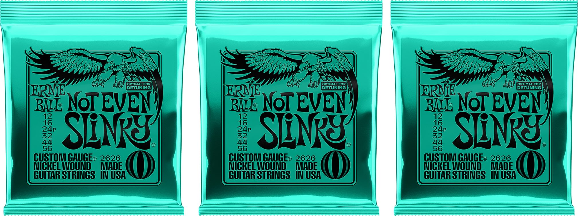 Ernie Ball Not Even Slinky Nickel Wound Electric Guitar Strings - 12-56 Gauge 5 Ernie Ball Not Even Slinky Nickel Wound Electric Guitar Strings - 12-56 Gauge