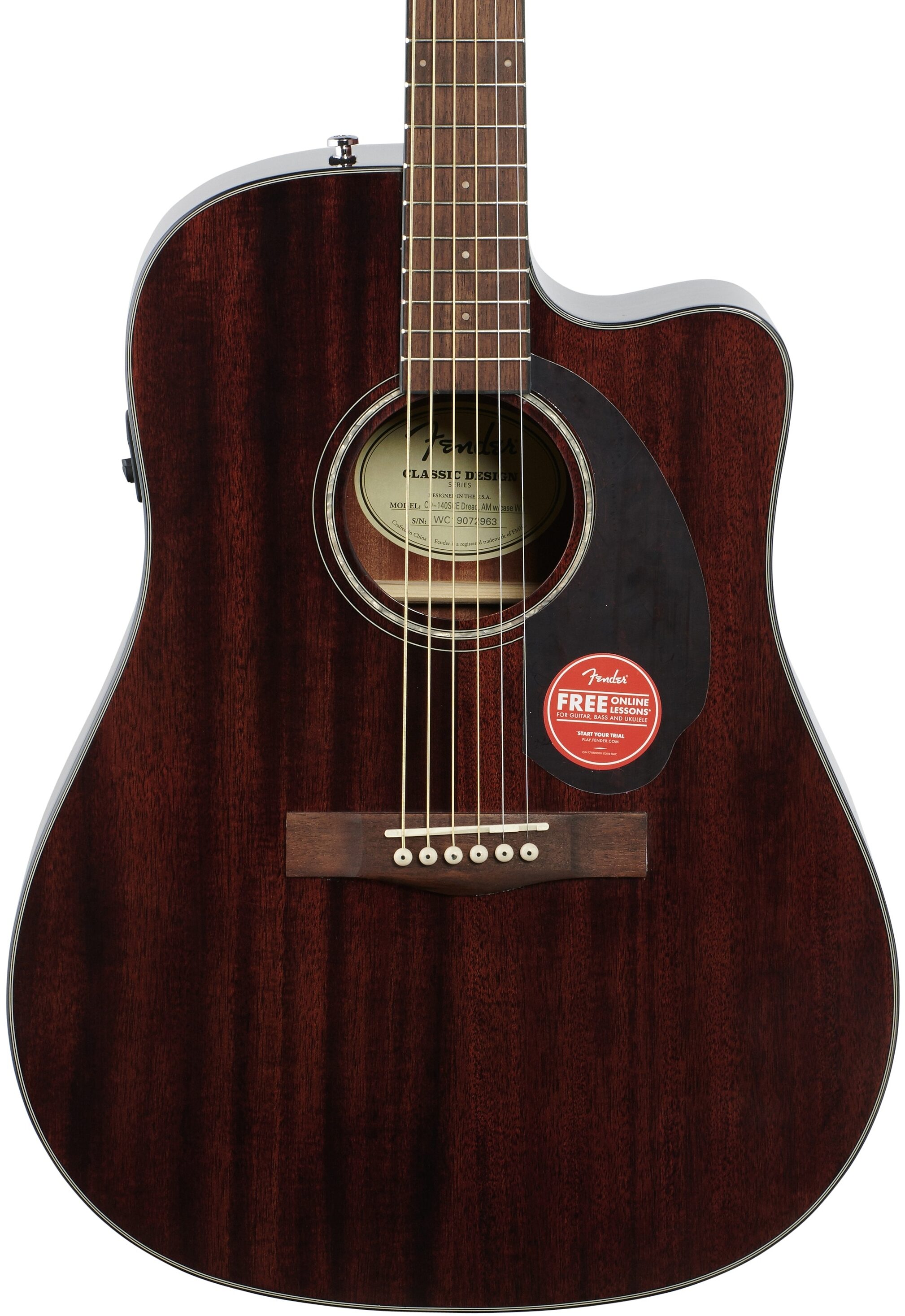Fender CD-140SCE Dreadnought Acoustic-Electric Guitar, with Walnut Fingerboard (and Case) 5 Fender CD-140SCE Dreadnought Acoustic-Electric Guitar, with Walnut Fingerboard (and Case)