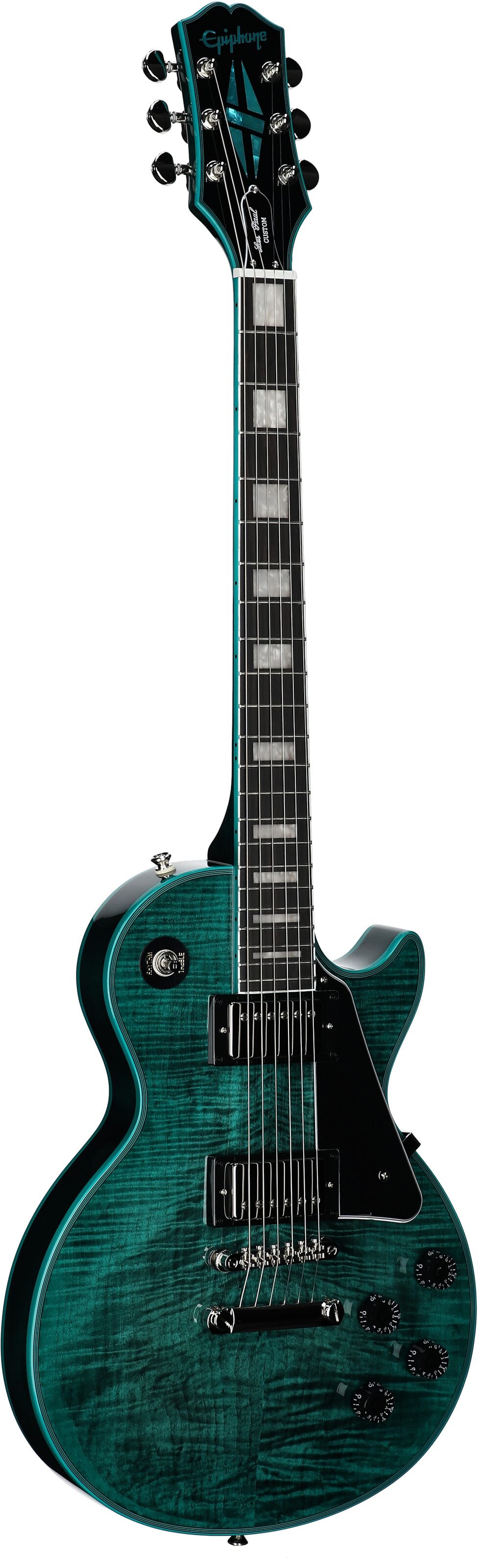 Epiphone Exclusive Inspired by Gibson Les Paul Custom Widow Electric Guitar (with Gig Bag) 6 Epiphone Exclusive Inspired by Gibson Les Paul Custom Widow Electric Guitar (with Gig Bag)