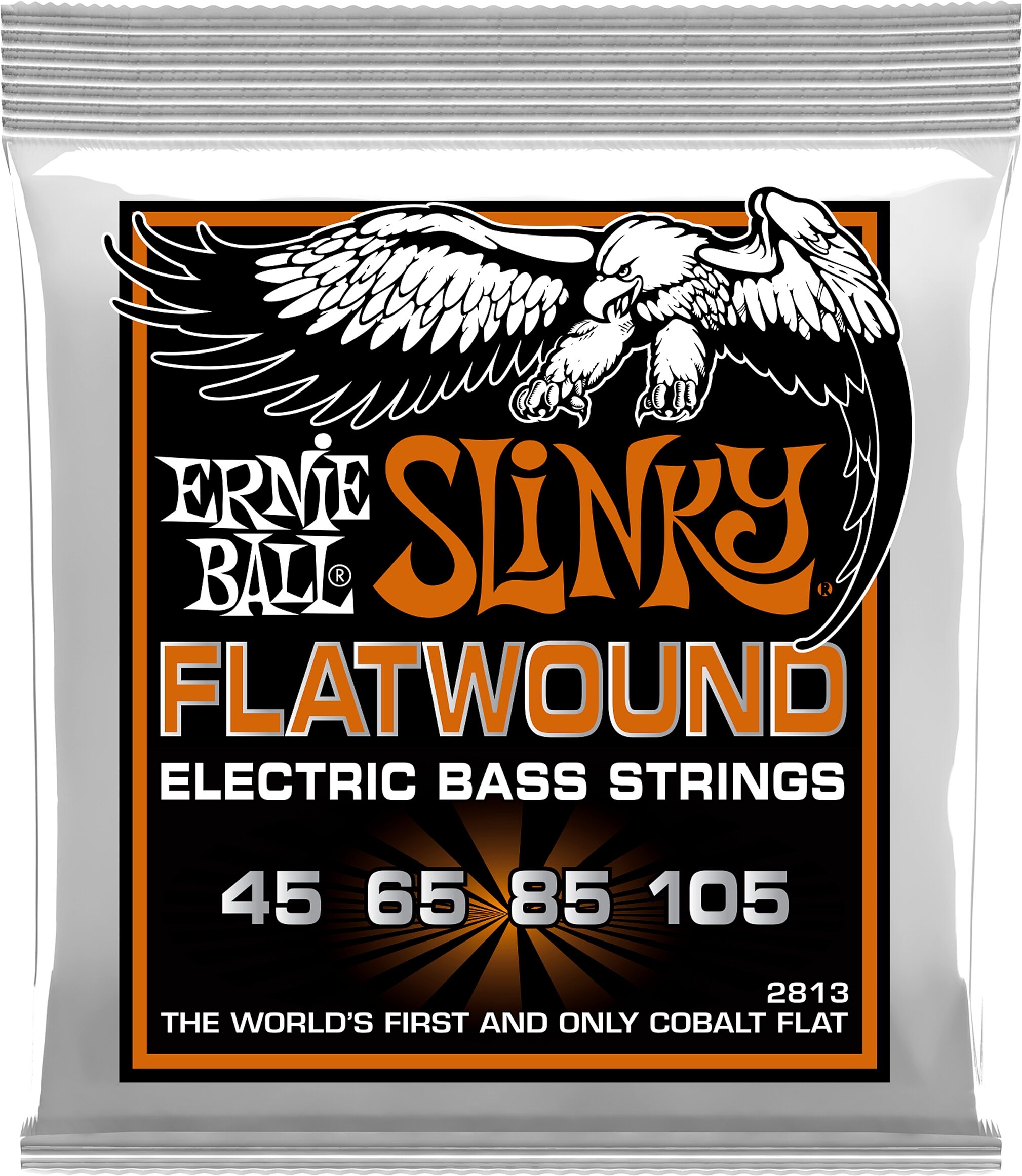 Ernie Ball P02813 Hybrid Slinky Flatwound Electric Bass Strings (45-105)