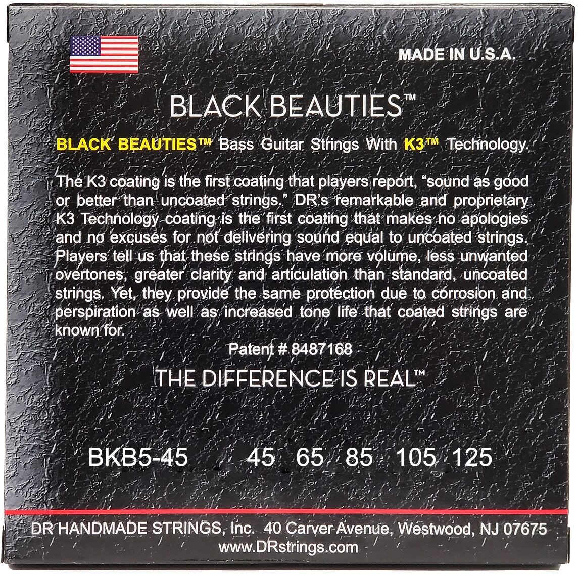 DR Strings BKB545 Black Beauties 5-String Electric Bass Strings (Medium, 45-125) 3 DR Strings BKB545 Black Beauties 5-String Electric Bass Strings (Medium, 45-125)