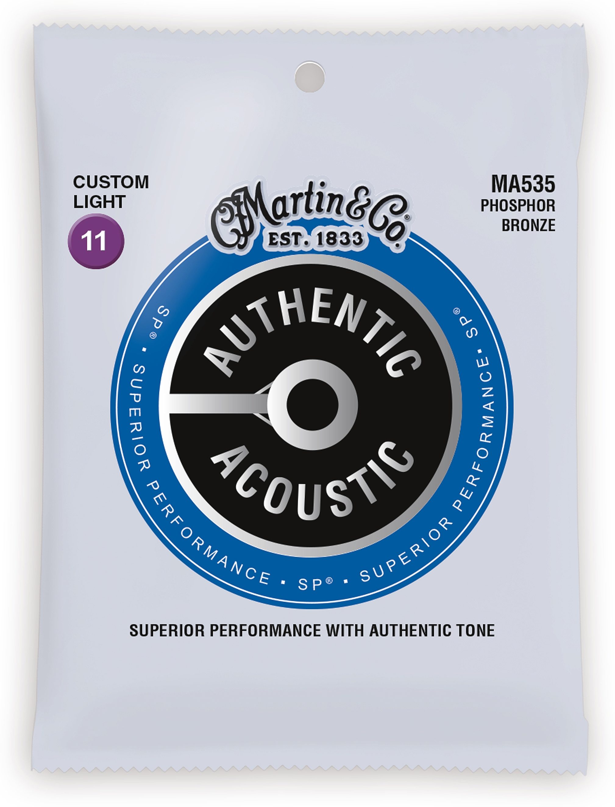 Martin Authentic SP Phosphor Bronze Acoustic Guitar Strings