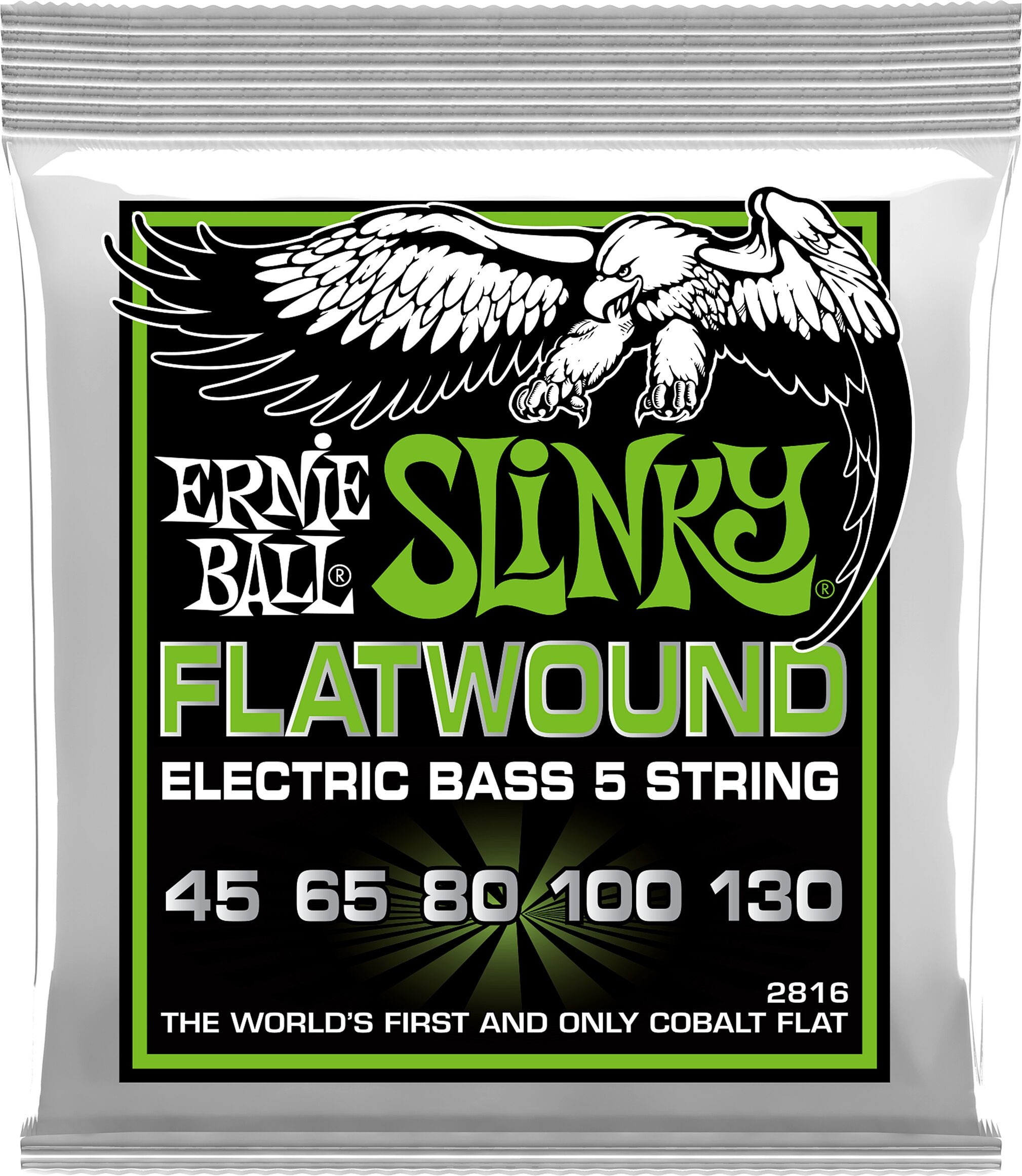 Ernie Ball P02816 Slinky 5-String Flatwound Bass Strings (45-130)