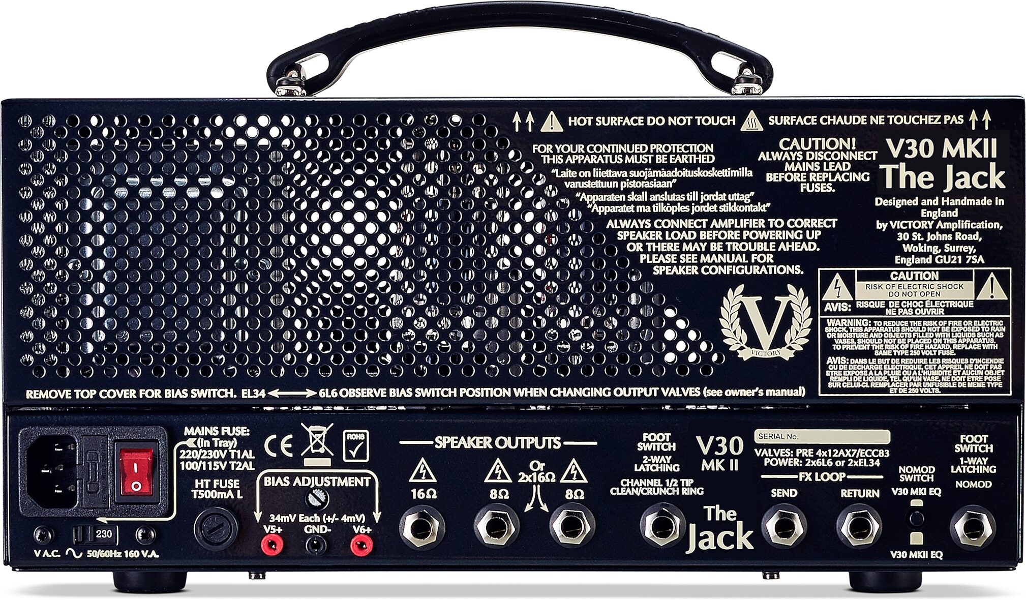 Victory V30 The Jack MKII Guitar Amplifier Head, Metal Chassis (40 Watts) 2 Victory V30 The Jack MKII Guitar Amplifier Head, Metal Chassis (40 Watts)