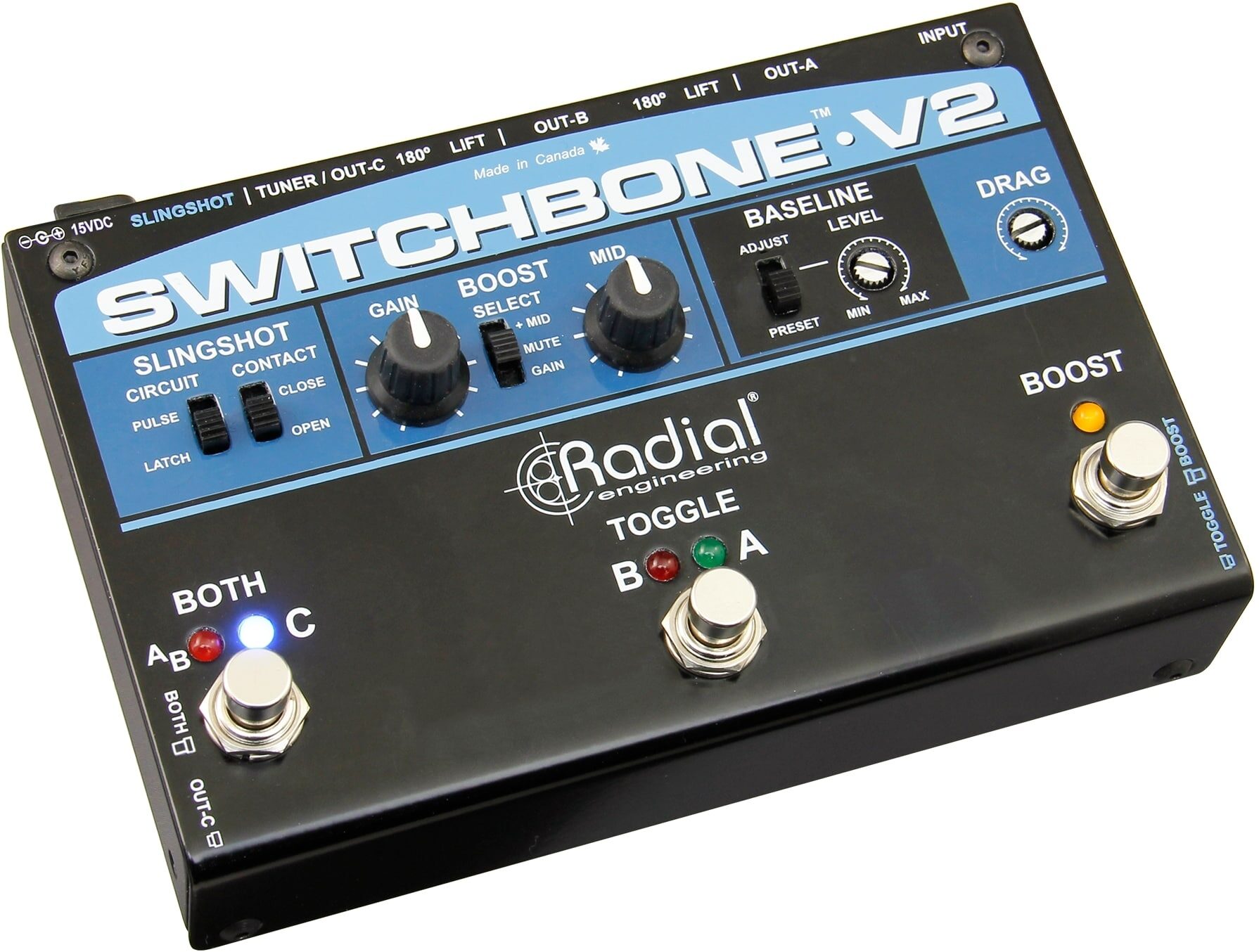 Radial Switchbone V2 ABY/C Switcher Pedal 11 Radial Switchbone V2 ABY/C Switcher Pedal