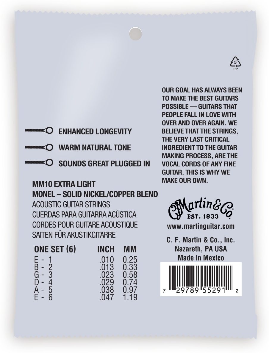 Martin Retro Monel Acoustic Guitar Strings 2 Martin Retro Monel Acoustic Guitar Strings