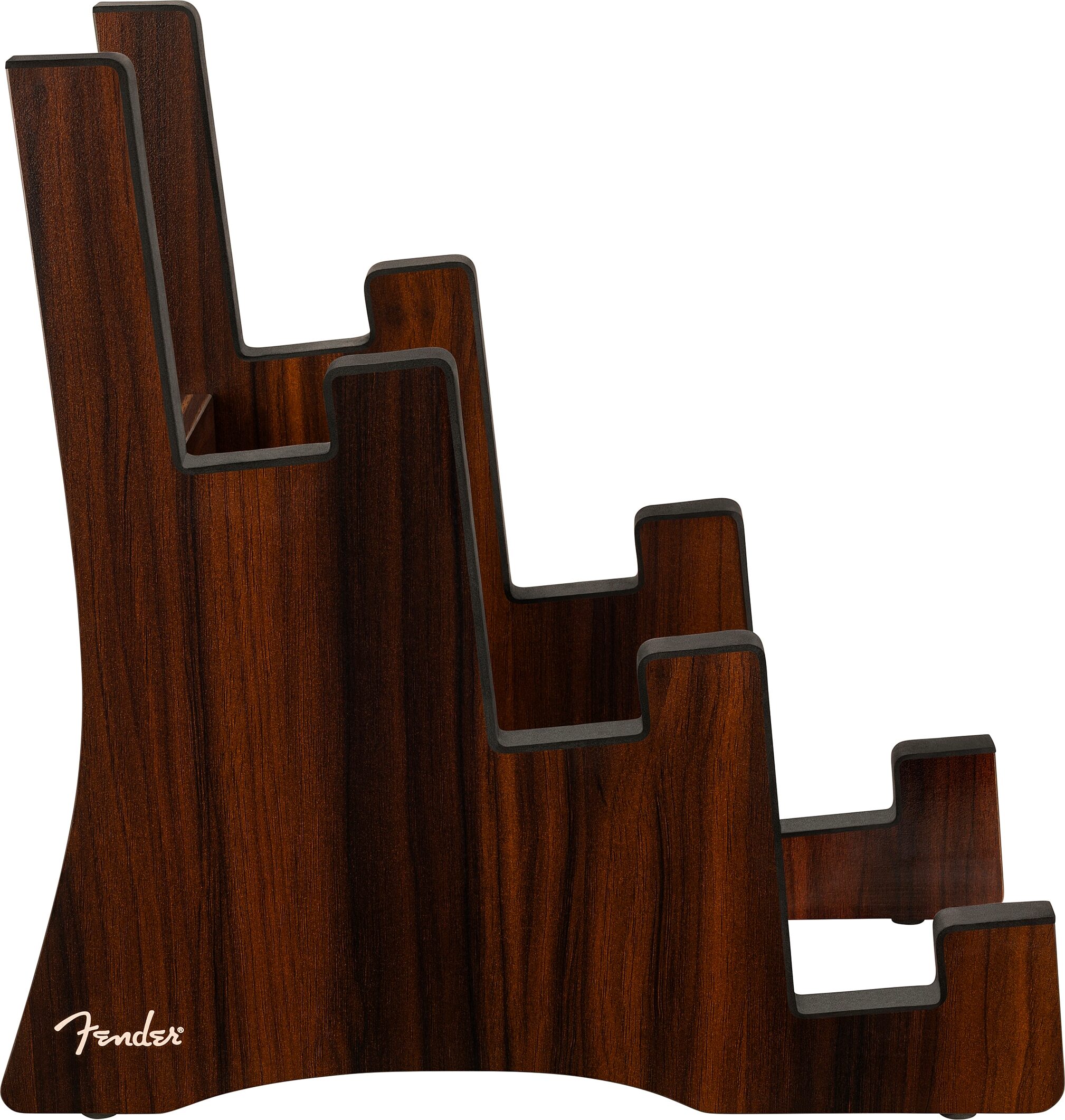 Fender Deluxe Wooden 3-Tier Guitar Stand 3 Fender Deluxe Wooden 3-Tier Guitar Stand