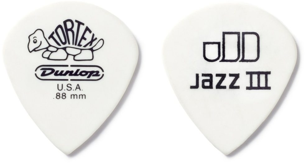 Dunlop Tortex White Jazz III Guitar Picks (12-Pack)