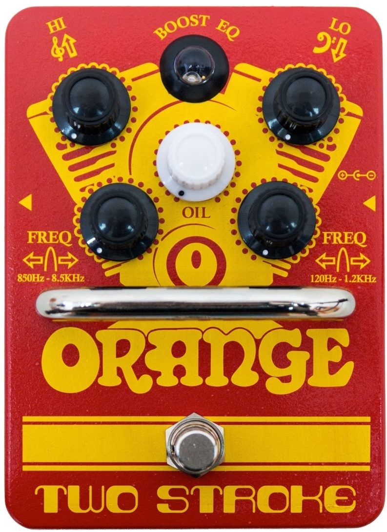 Orange Two Stroke Boost and Equalizer Guitar Pedal 1 Orange Two Stroke Boost and Equalizer Guitar Pedal
