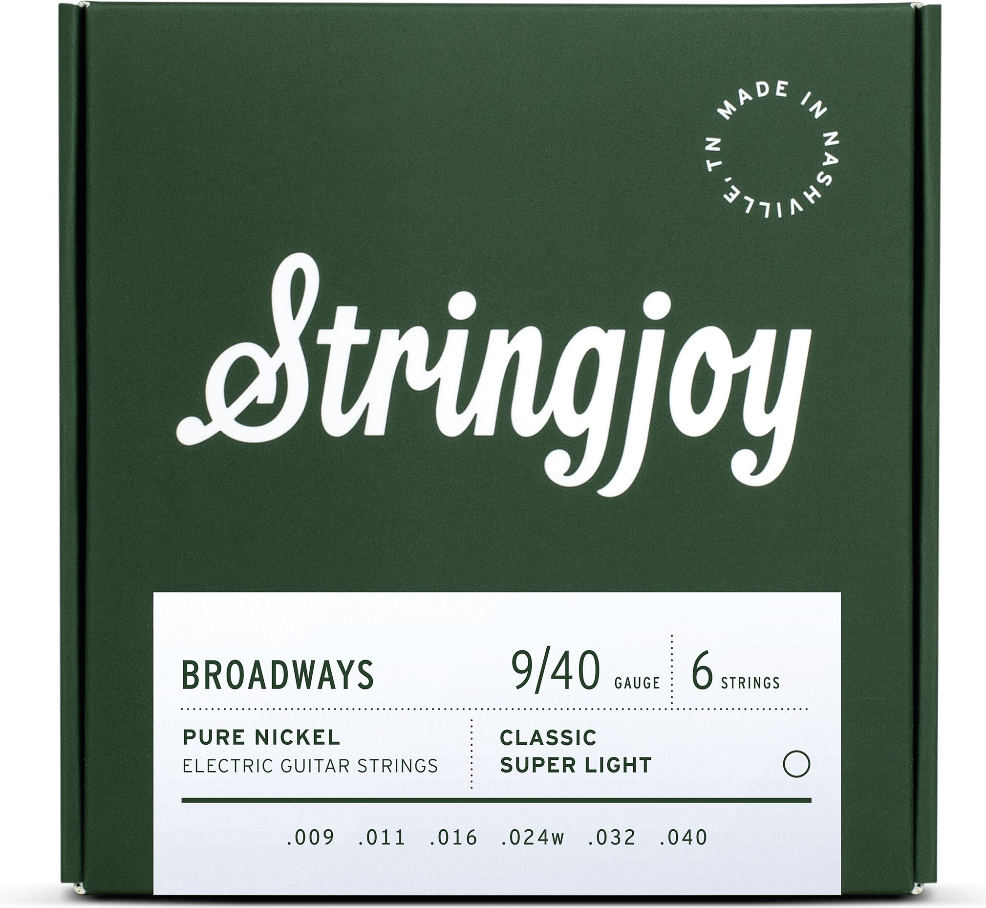 Stringjoy SJ-BR Broadways Nickel Wound Electric Guitar Strings 1 Stringjoy SJ-BR Broadways Nickel Wound Electric Guitar Strings