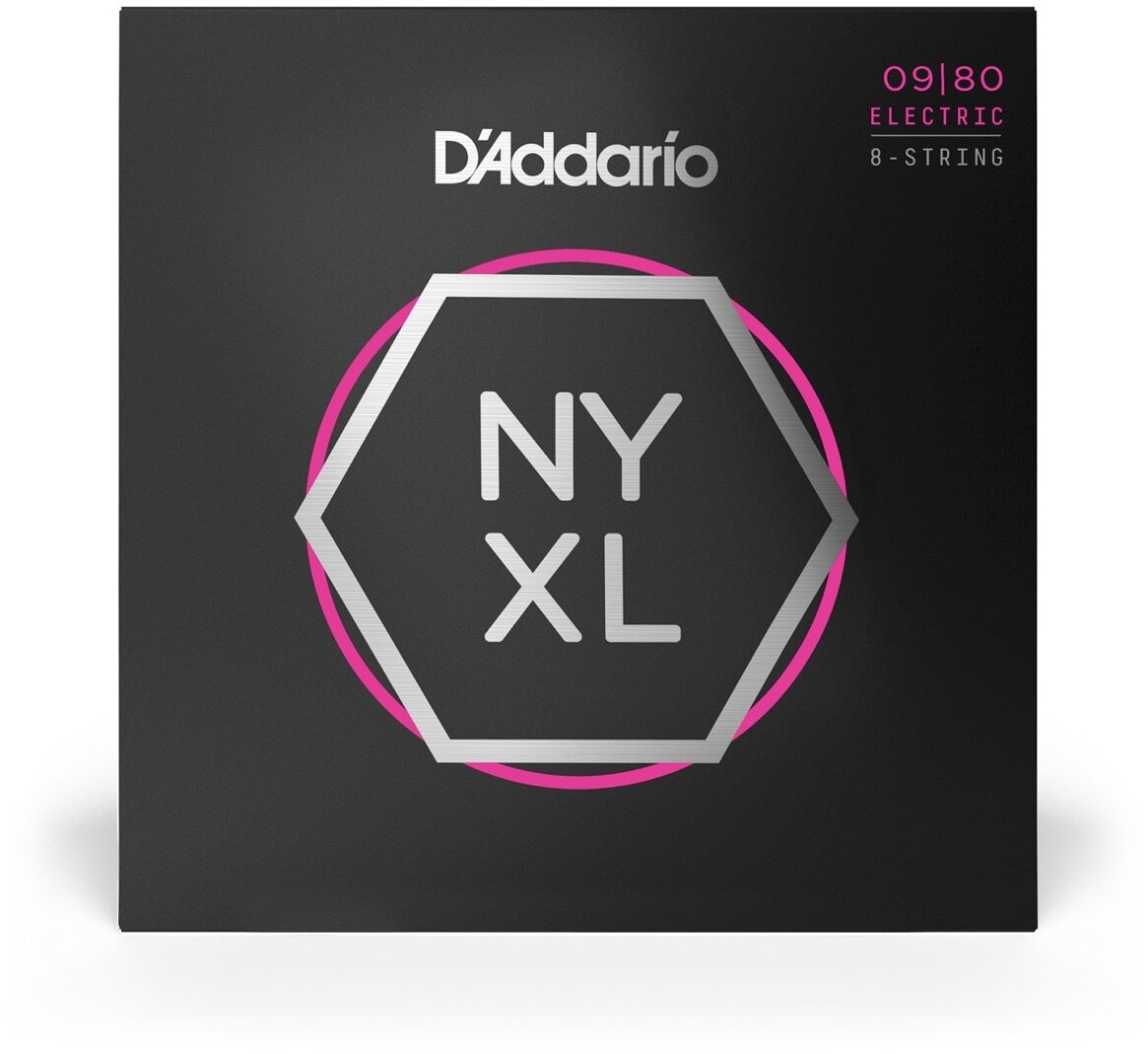 D'Addario NYXL Nickel Wound Electric Guitar Strings, 8-String