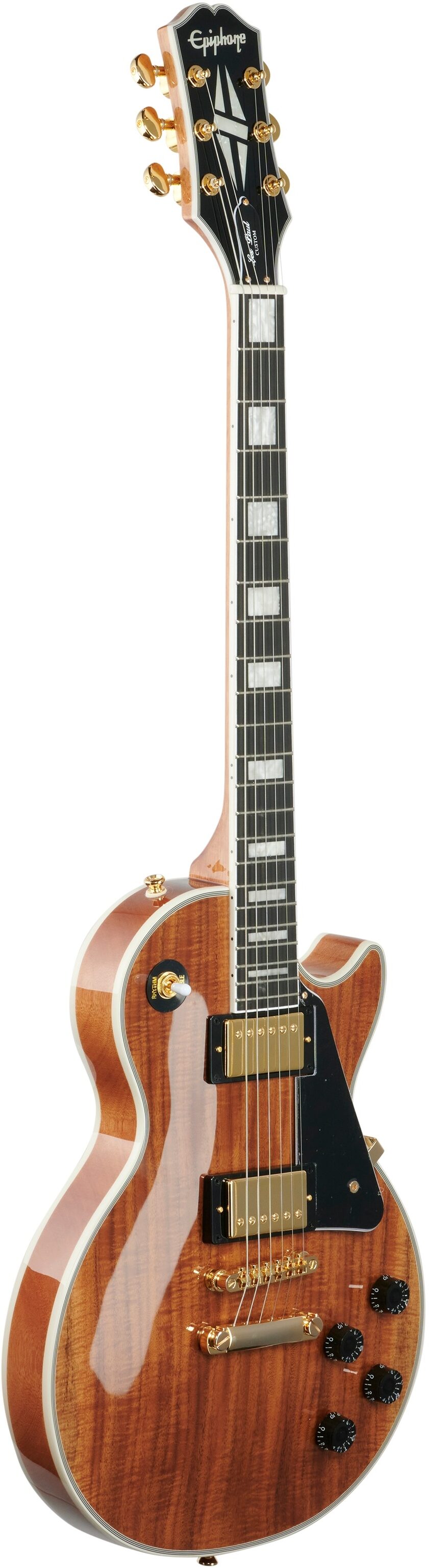 Epiphone Les Paul Custom Koa Electric Guitar 6 Epiphone Les Paul Custom Koa Electric Guitar