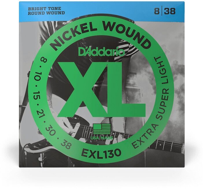D'Addario EXL130 XL Electric Guitar Strings (X-Super Light, 8-38) 1 D'Addario EXL130 XL Electric Guitar Strings (X-Super Light, 8-38)