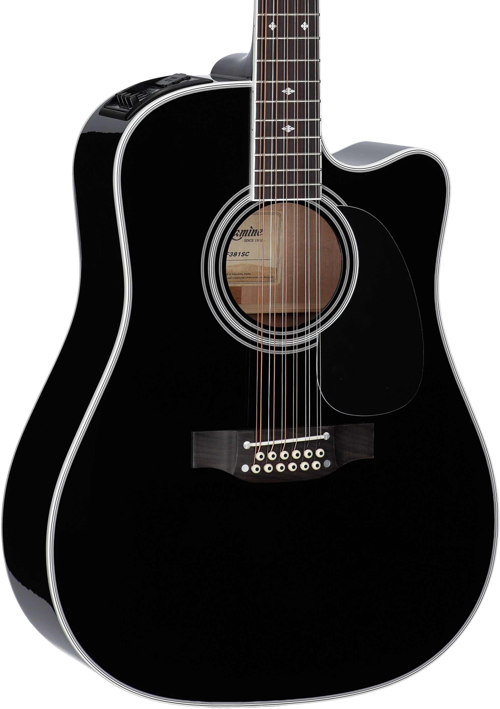 Takamine EF381SC 12-String Dreadnought Cutaway Acoustic-Electric Guitar (with Case)