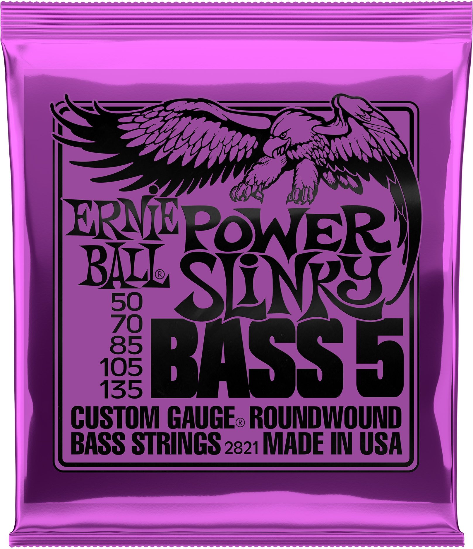 Ernie Ball Power Slinky Nickel Wound 5-String Electric Bass Strings