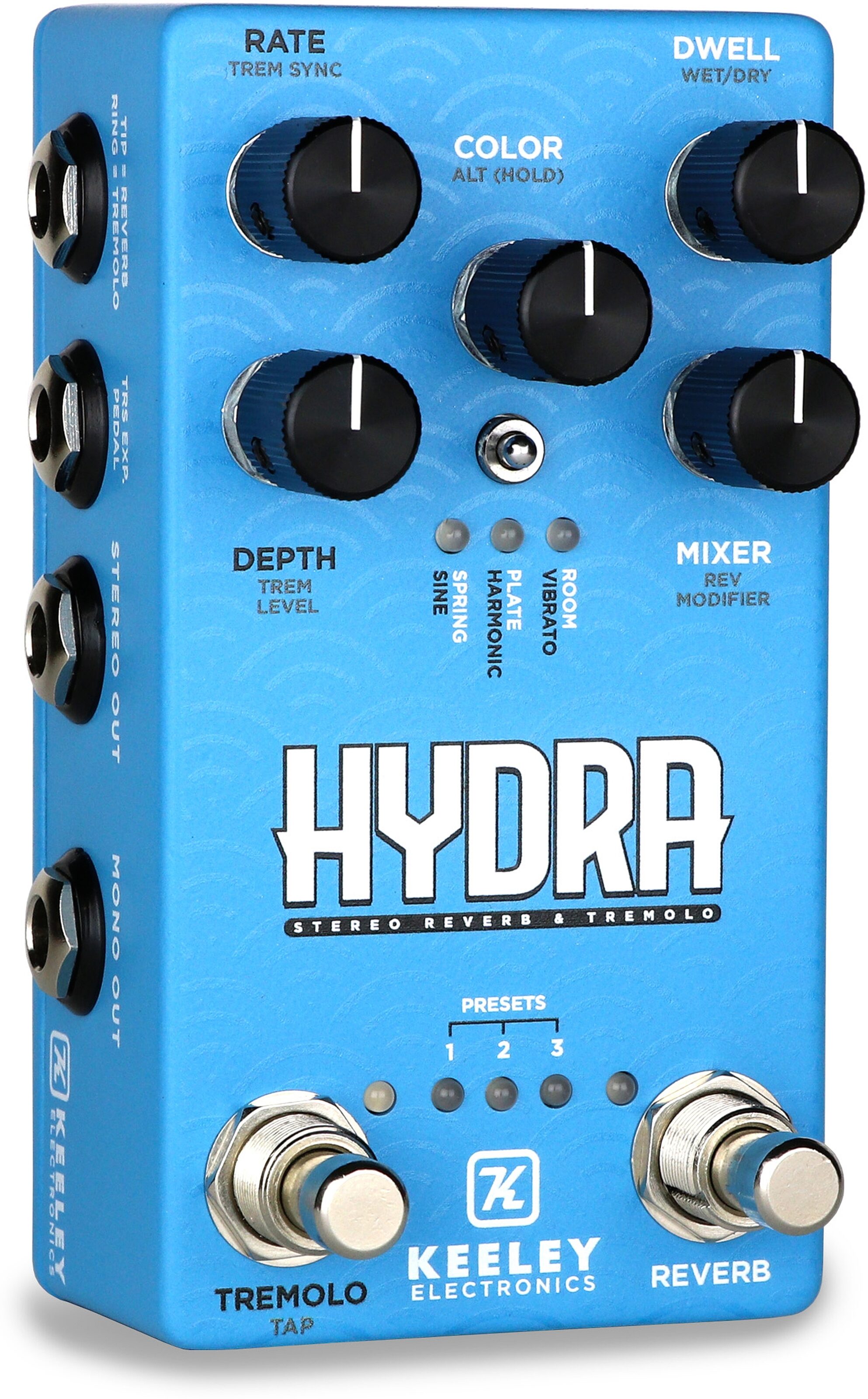 Keeley Hydra Stereo Reverb and Tremolo Pedal 8 Keeley Hydra Stereo Reverb and Tremolo Pedal